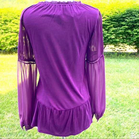 WHBM Long Sleeve Embroidered Top - Picture 11 of 16